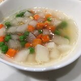 【幼児食】ミックスベジタブルと大根のスープ